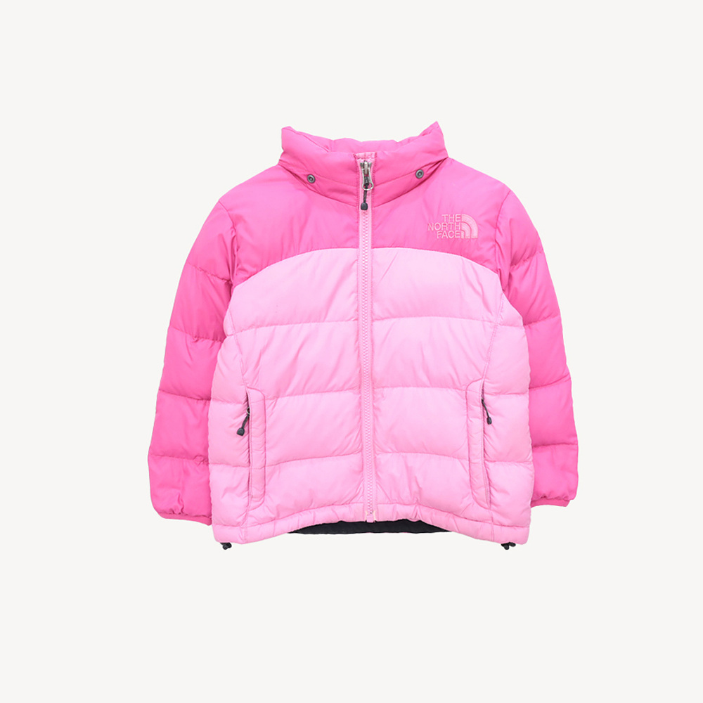 THE NORTH FACE 배색 집업 다운 패딩점퍼 KIDS_100